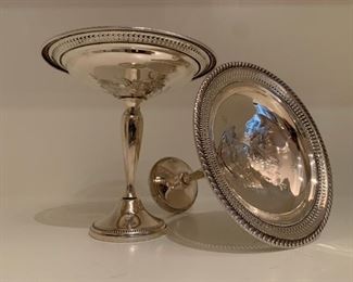 Sterling Compote, PAIR