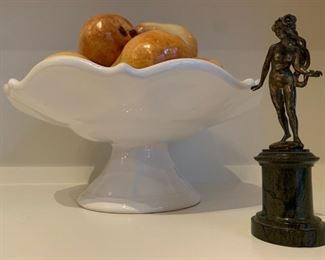 Vietri, Porcelain Fruit Bowl, Nude Bronze