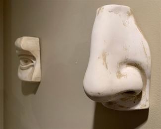 Eduardo Paolozzi, After Michelangelo's David, Four Piece Face Installation, Eyes, Nose and Mouth