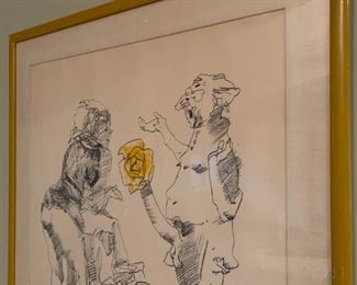 John Altoon, 1967, Woman Being Offered a Rose