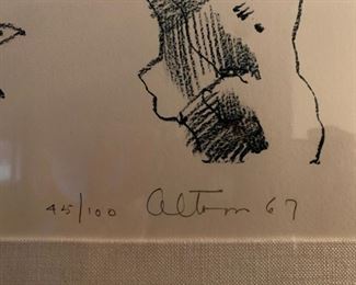 John Altoon, 1967, Woman Being Offered a Rose