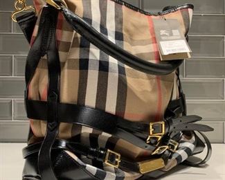 New with Tags, Burberry London PorsumBridle House Check Belter Lynher Tote