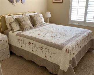 Queen brass bed