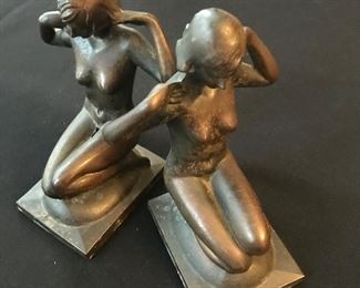 Sexy Vintage Book Ends  by Bronze Art