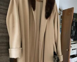 Vintage Cashmire fur collared coat