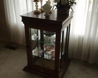 Antique oak store cabinet