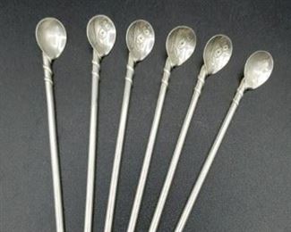 Set of 6 Silver Straws