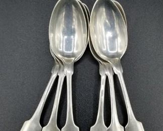 Set of 6 Sterling monogrammed spoons