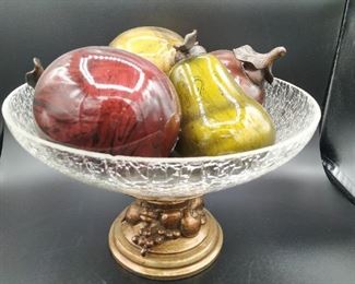 Glass Fruit Decor, assorted colors and sizes