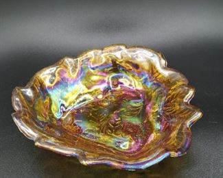 Carnival glass decorative bowl