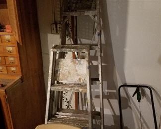 ladders and chair