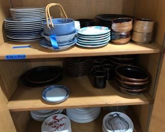 fitz and floyd sets, pottery dinner sets FULL