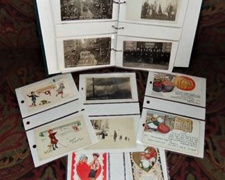 Postcard album with 110 cards