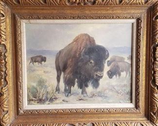 Juan Menchaca: Bison "6 Footer". Menchaca was the Chief of Exhibits Preparation at the Colorado Historical Society. https://ctbids.com/#!/description/share/314408