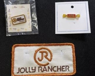 Rare Jolly Rancher Hat Pins and Patch. One still sealed in bag. https://ctbids.com/#!/description/share/314503