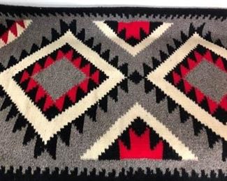 Vintage Navajo wool rug approx. 2.5' x 4.5'.  https://ctbids.com/#!/description/share/314567