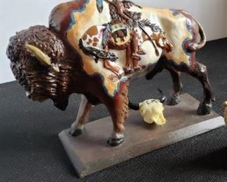 Buffalo Visions End of the Trail Figurine Bvpe, Original artist, Carol Martin. Limited Edition Reproduction Number 942 of 5000. https://ctbids.com/?site=1#!/description/share/314530