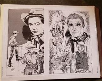Purchased directly from Mario Demarco, 40 page album of his work, album size 17" x 12.5" x 2", sample pages shown, all pages are similar, last 3 pages are different and are pictured. https://ctbids.com/?site=1#!/description/share/314429