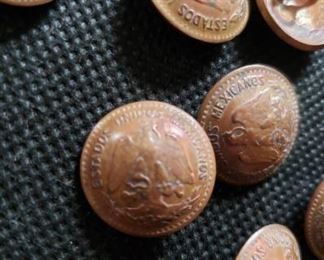 Mexican Penny Buttons- owner's note included. https://ctbids.com/?site=1#!/description/share/314499