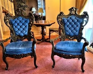 Italian Baroque Bride and Groom Throne Chairs