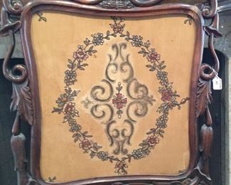 Antique fireplace screen