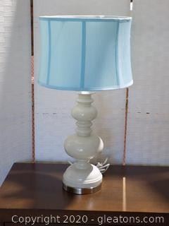 Ivory & Blue Lamp
