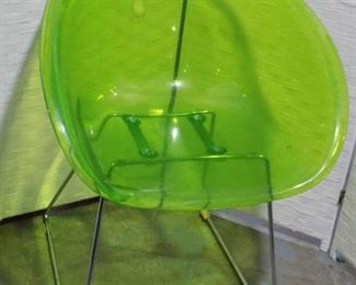 Green Italian Lucite Chair