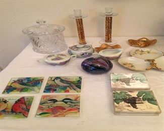 Biscuit (spoon) jar/candlesticks/ coasters