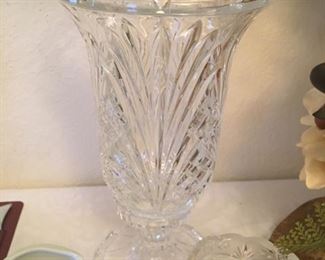 2 - Lead crystal 2 piece candle holders.