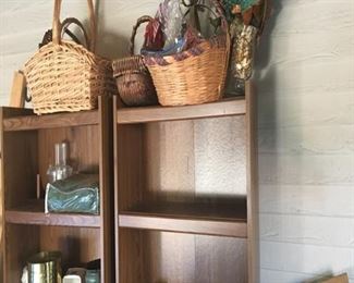 Bookcases and baskets