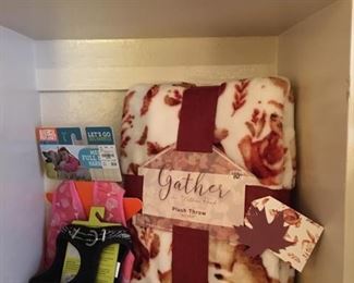 Blanket, dog clothes and misc