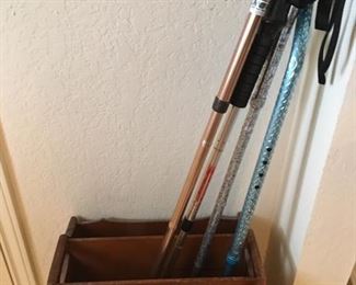 umbrellas and magazine stand