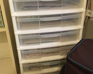 6 drawer scrapbooking storage cart