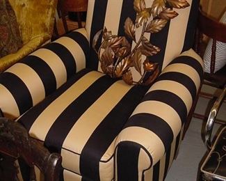 Baker club chair with custom upholstery