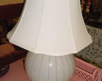 glass lamp with shade