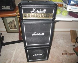 Marshall MG15MS2 Speakers (2) and Pre-Amp System.