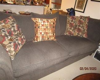 Brown couch....Appears grey in pic...