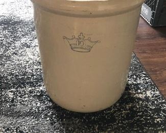  Robinson Ransbottom 10 Gallon Blue Crown Crock