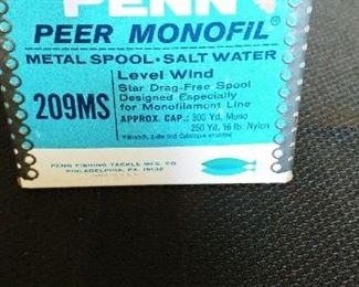 Penn Peer Monofil 209ms Metal Spool- Salt Water Level Wind Reel