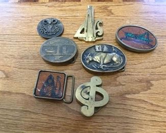 Solid Brass and Leather belt buckles https://ctbids.com/#!/description/share/311895