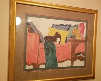 Watercolor on Silk: Tuxedo Cat Living the Life https://ctbids.com/#!/description/share/312360