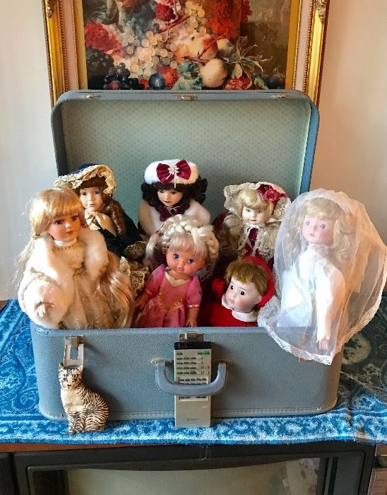 Vintage and antique dolls with handmade outfits