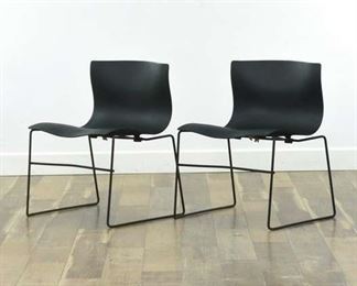 Pair Knoll Massimo Vignelli Handkerchief Stack Chairs