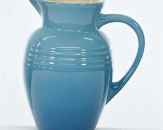 Le Creuset Blue Ceramic Glazed Pitcher