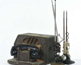 Early 20Th Century Art Deco Telephone W Antenna