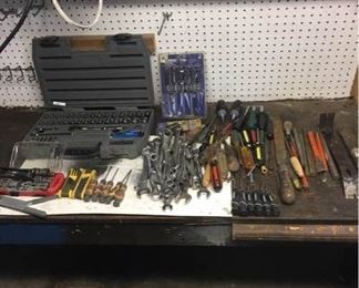 Assortment of Wrenches and Screw Drivers