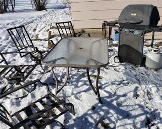 Patio Furniture and Grill