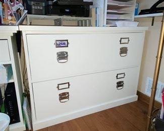 White wood file cabinet