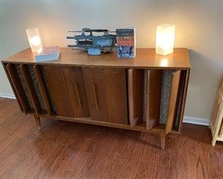 Mid Century Lane Furniture Slatted Stereo Cabinet