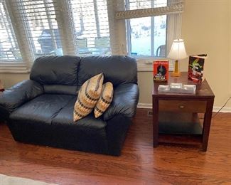 Ikea Occasional Table. Leather Love Seat